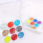 Miss Lara Cream Glitter Eyeshadow Palette - 9 Color